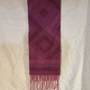 Wool and Cashmere Scarf Pink and Purple